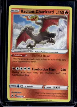 2023 Pokemon SWSH Crown Zenith Radiant Charizard #020/159 - Image 1