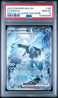 2025 POKEMON BLK EN-BLACK BOLT SPECIAL ILLUSTRATION RARE #165 KYUREM EX PSA 10 - Image 1