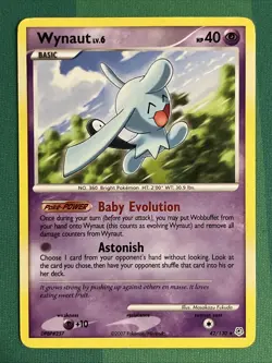 Pokemon Card - Wynaut - Regular Rare (42/130) Diamond & Pearl *HP* - Image 1