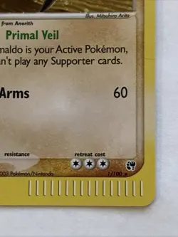 Pokemon TCG Armaldo 1/100 EX Sandstorm Holo Rare Card - Image 4