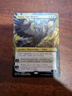 MTG: Teferi, Time Raveler BORDERLESS, NM Commander: Bloomburrow Planeswalker!! - Image 2