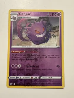 Gengar - 085/202 - Reverse Holo Rare NM-Mint Pokemon SWSH01 - Sword and Shield - Image 1
