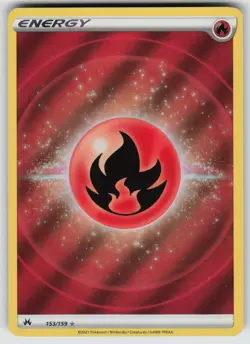 Fire Energy (Texture Full Art) Ultra Rare Crown Zenith 153/159 Pokemon - Image 1