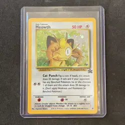 Pokemon Meowth Promo Holo Black Star #10 Game Boy GB Stamp WOTC Vintage - Image 1