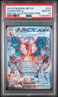 2023 POKEMON OBSIDIAN FLAMES #223 CHARIZARD EX SPECIAL ILLUSTRATION RARE PSA 10 - Image 1