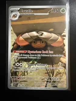 Pokemon 2025 Destined Rivals Crustle #186/182 Illustration Rare NM - Image 1