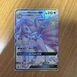Pokemon TCG Alolan Ninetales GX Hidden Fates SV53/SV94 Holo Full Art Ultra Rare - Image 1