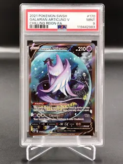 🍀Pokemon PSA 9 Galarian Articuno V 170/198 Chilling Reign ENGLISH bgs graad🍀 - Image 1