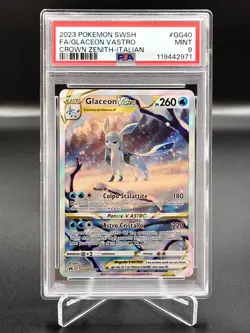 🍀Pokemon PSA 9 Glaceon V ASTRO GG40/GG70 Zenit Regale ITALIANO bgs graad🍀 - Image 1