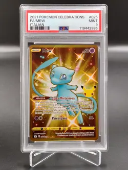 🍀Pokemon PSA 9 Mew 025/025 Gran Festa 25 ITALIANO cel bgs graad Pokemon🍀 - Image 1