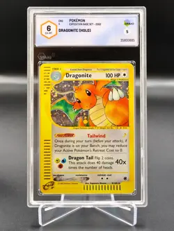🍀Pokemon GRAAD 6 Dragonite 9/165 holo ENGLISH Expedition bgs psa🍀 - Image 1