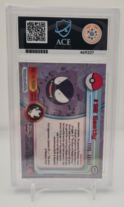 Gastly 92 - Graded 10 by ACE - Perfect SubGrades - Pokemon Topps Chrome Series 2 - Image 2