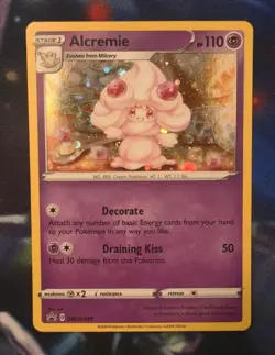 Alcremie SWSH058 Holo Black Star Promo Card NM Pokemon TCG Sword Shield 2022 - Image 1