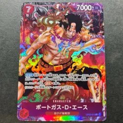 ONE PIECE Card Game Portgas D.Ace Parallel OP02-013 SR Paramount War - Image 1