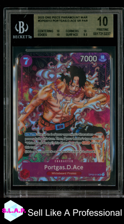 PORTGAS.D.ACE ALT ART SR 2023 ONE PIECE PARAMOUNT WAR OP02013 BGS 10.0 - Image 1