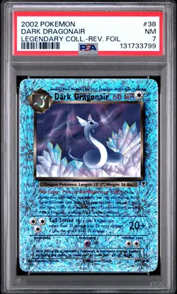 2002 POKEMON LEGENDARY COLLECTION #38 DARK DRAGONAIR-REVERSE FOIL PSA 7 - Image 1
