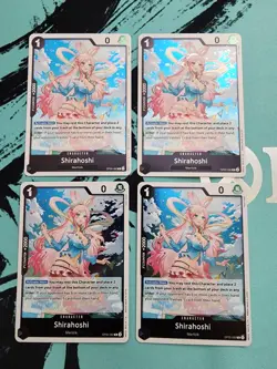 4x Shirahoshi - OP05-082 R (Black) Playset - One Piece Card Game TCG PRB01 Eng - Image 1
