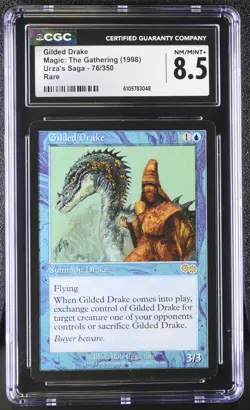 Gilded Drake, Urza's Saga Mtg. CGC 8.5 Near Mint/Mint+! - Image 1
