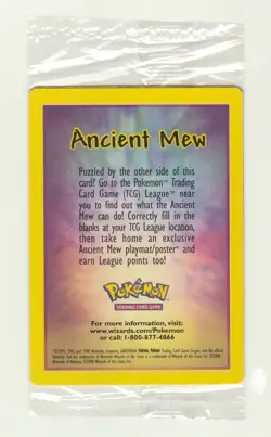 2000 WOTC Pokemon The Movie Promo Ancient Mew Card Sealed - Image 1