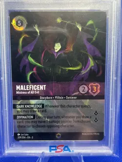 PSA 10 Maleficent ENCHANTED 209/204 | Disney Lorcana | Into the Inklands - Image 2