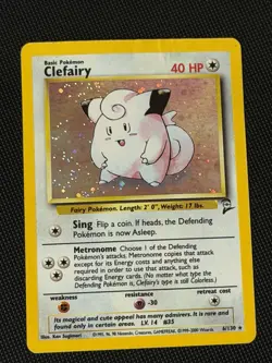 Clefairy 006/130 Base Set 2 Holo Rare Vintage Pokemon TCG - Image 1
