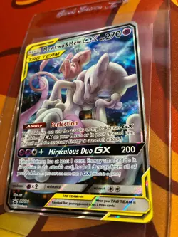 Pokemon Mewtwo & Mew GX Tag Team SM191 Full/Alternate Art Promo Sun & Moon - NM - Image 4