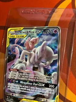 Pokemon Mewtwo & Mew GX Tag Team SM191 Full/Alternate Art Promo Sun & Moon - NM - Image 5