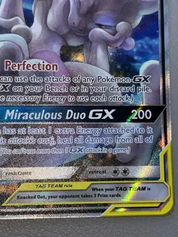 Pokemon TCG Mewtwo & Mew GX SM191 Tag Team Black Star Promo Sun & Moon - Image 4