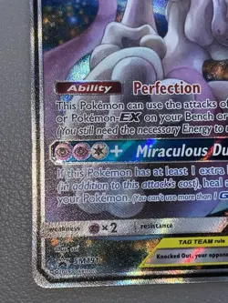 Pokemon TCG Mewtwo & Mew GX SM191 Tag Team Black Star Promo Sun & Moon - Image 5