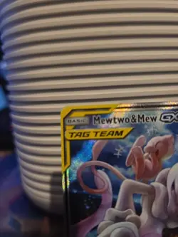 Pokemon TCG Mewtwo & Mew GX SM191 Tag Team Black Star Promo Sun & Moon LP - Image 2