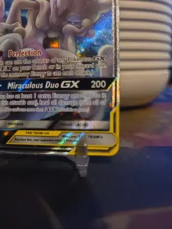 Pokemon TCG Mewtwo & Mew GX SM191 Tag Team Black Star Promo Sun & Moon LP - Image 4