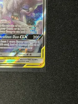 Mewtwo & Mew GX SM191 LP Tag Team Promo - Pokemon Sun & Moon Black Star Promo - Image 5