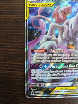 Pokemon TCG Mewtwo & Mew GX SM191 Tag Team Black Star Promo Sun & Moon - Image 2