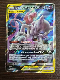 Pokemon TCG Mewtwo & Mew GX SM191 Tag Team Black Star Promo Sun & Moon - Image 4