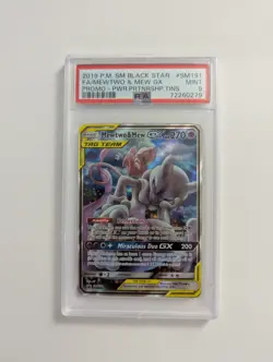 Pokemon S&M Sun and Moon Black Star Promo SM191 Mewtwo Mew GX Tag Team - Image 1