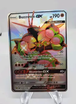 BUZZWOLE Gx Pokemon TCG Hidden Fates: Shiny Vault #sv68/sv94 (Full Art) NM - Image 1
