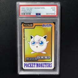 PSA 7 NEAR MINT Jigglypuff Japanese Bandai Carddass 1997 Pokemon 039 - Image 1