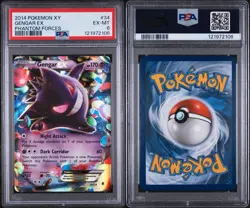 Gengar EX 34/119 XY-Phantom Forces Holo Pokemon Card PSA 6 - Image 3