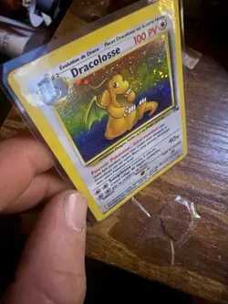 Dracolosse (Dragonite) French Fossil Holo Unlimited Pokemon Card 4/62 See Pics - Image 2