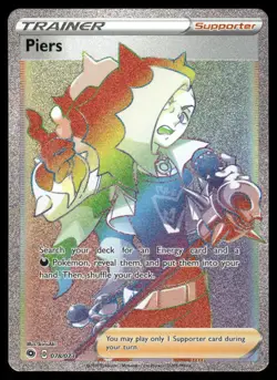Pokemon Cards Piers 078/073 Champion's Path Rare Rainbow NM - Image 1