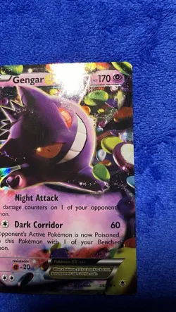 Gengar EX 34/119 - XY Phantom Forces Ultra Rare Holo Pokemon Card NEAR MINT/NM - Image 3