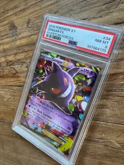 Gengar EX 34/119 Xy-Phantom Forces Holo Pokemon card PSA 8 Jelly Bean not Poncho - Image 3