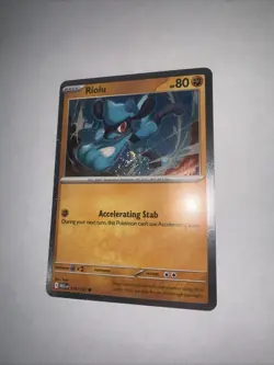 Pokemon Riolu Cosmos Holo Swirl 076/132 Mega Evolution Promo - Image 2