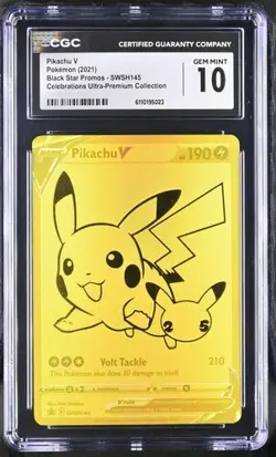 Pikachu V SWSH145 SWSH: Sword & Shield Promo Cards Holo - GEM MINT 10! Very RARE - Image 1