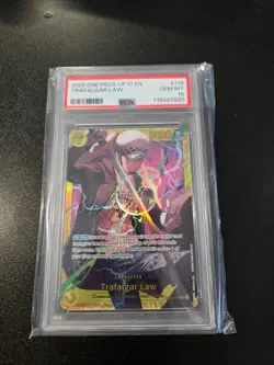 2025 One Peice Tcg Op10-119 SEC Trafalgar Law PSA 10 - Image 1