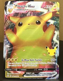 Pokemon TCG Pikachu VMAX SWSH062 SWSH: Sword & Shield Black Star Promo Card Holo - Image 1