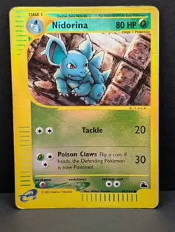 Nidorina 83/144 Skyridge Reverse Holo Rare Pokemon TCG Nintendo HP - Image 1