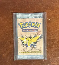 Pokemon TCG 1st ed FOSSIL Booster Pack Factory Sealed Zapdos UNDER 21 GRAMS - Image 3
