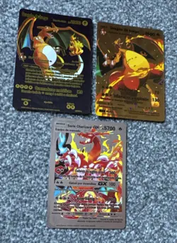 Pokemon Foil Fan Art Cards - Charizard Dragon De Fuego Spanish Version Bundle - Image 1