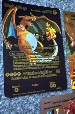 Pokemon Foil Fan Art Cards - Charizard Dragon De Fuego Spanish Version Bundle - Image 3